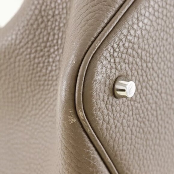HERMES Picotin LockMM Handbag Etope SilverHardware Taurillon Clemence Women - Picture 12 of 12